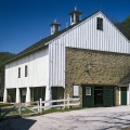 A Chester County stone posted forebay barn at Valley Forge Farm in Valley Forge, Pennsylvania