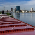 Lake Freighter, Maumee River, & Downtown Toledo