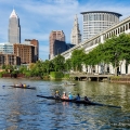 Rowing on Cuyahoga River, Cleveland Flats