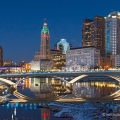 Holiday lights on the Scioto Mile, Columbus