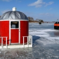 Ice Shanties Near Gibraltar Island, Put-in-Bay