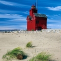 Holland Harbor Lighhouse, also known as "Big Red", in Michigan's Lower Peninsula