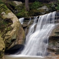 A waterfall on a tributary of Queer Creek, near Cedar Falls in the Hocking Hills.