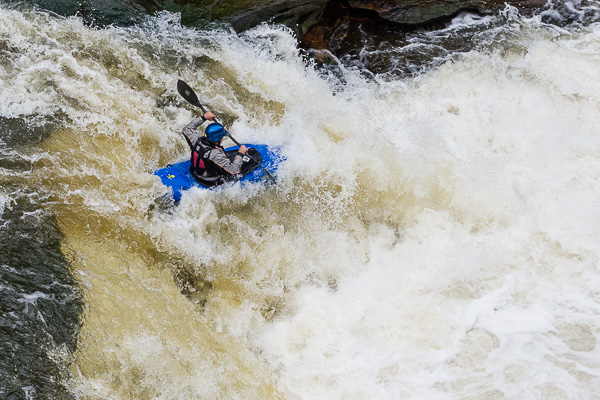 Kayaker Running Staircase Falls