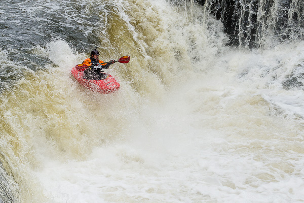 Kayaker on Rookie Drop